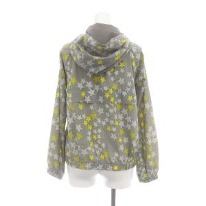 HELLY HANSEN ジップアップパーカー ジャンパー ブルゾン ナイロン 星柄 M グレー 黄色 白