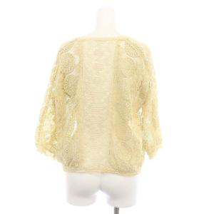 L'Appartement ブラウス 総レース 七分袖 ライトベージュ