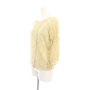 L'Appartement ブラウス 総レース 七分袖 ライトベージュ