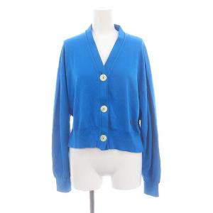 24AW curve sleeves cardigan カーディガン 長袖 クロップド丈 ニット M プール