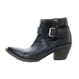 eYe JUNYA WATANABE MAN ベルトデザイン ウエスタン ショートブーツ チャンキーヒール S 26cm 黒 ブラック