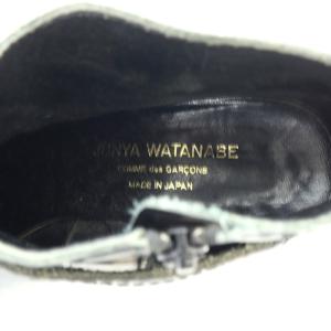 eYe JUNYA WATANABE MAN ベルトデザイン ウエスタン ショートブーツ チャンキーヒール S 26cm 黒 ブラック