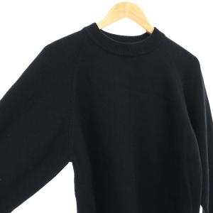 ATON エイトン Wool Washi Crew Neck Sweater セーター ニット 長袖 04 黒 ブラック