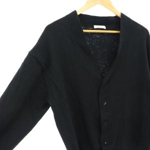 エイトン WOOL WASHI オーバーサイズカーディガン ニット 長袖 04 黒 