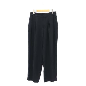 23SS TAPERED WIDE-PANTS ワイドパンツ タック 38 紺 ネイビー