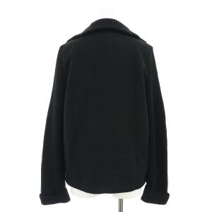 MAX&CO. リブニット 切替 ジップアップ ジャケット ブルゾン 38 M 黒 ブラック