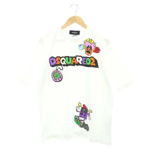 23AW プリントオーバーサイズTシャツ カットソー 半袖 XS 白 ホワイト マルチカラー S74GD1170