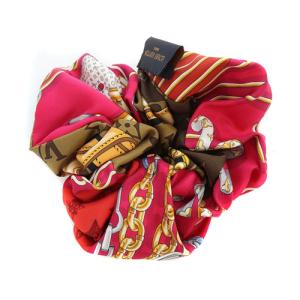 LOUIS VUITTON モノグラム シュシュ トロシュー ヘアゴム ブラウン ピンク M76954