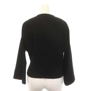 EPOCA ノーカラージャケット ウール 38 S 黒 ブラック