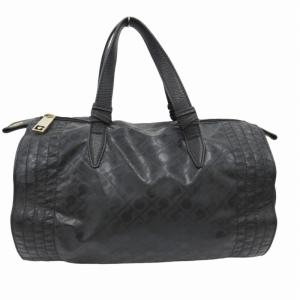 GHERARDINI ハンドバッグ ミニボストン 総柄 黒 ブラック