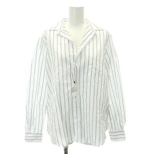 24SS EILEEN ストライプ シャツ ブラウス 長袖 XXS 白 青 ホワイト ブルー /DF OS