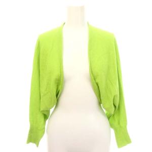 ドルマン ボレロ ニット 長袖 クロップド丈 SS 黄緑 イエローグリーン /MI OS
