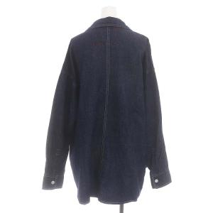 Levi's RED デニムシャツ 長袖 チュニック丈 S 紺 ネイビー