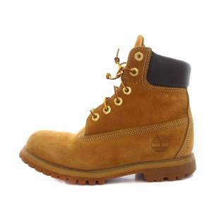 Timberland プレミアム ウオータープルーフブーツ レースアップ スエード 23cm 茶 ブラウン 10360