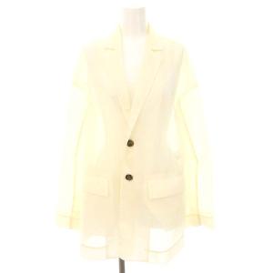 シアー シャツ ジャケット ブレザー シングル F きなり /YQ OS