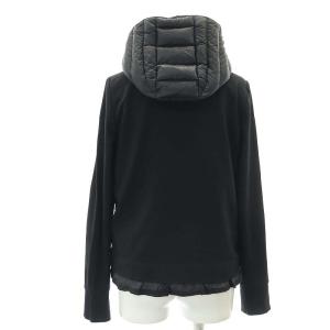 MONCLER MAGLIA ダウンカーディガン 切替 ジップアップ XS ブラック