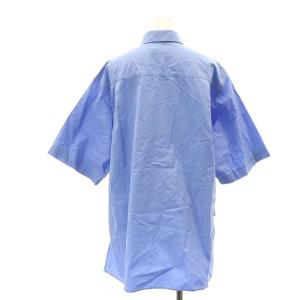 ebure 23SS ハーフスリーブポケットシャツ ブラウス 半袖 ブルー SH /SY OS