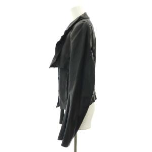 ANN DEMEULEMEESTER レザージャケット ダブル 40 ブラック