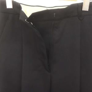 IENA 24SSポリエステルワイドパンツ ボトムス ジップフライ 36 S 黒 ブラック