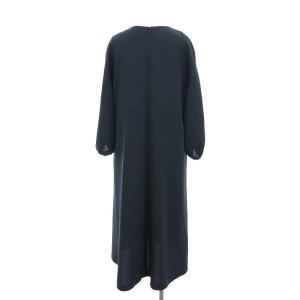 ADORE ドライクロスAラインワンピース ロング 長袖 36 紺 ネイビー