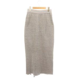 AMERICANA スリットスウェットロングスカート タイト コットン M グレー