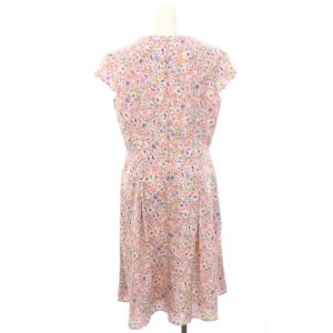 TOCCA 22SS COTTZGE BORDER ドレス ワンピース 半袖 ロング 花柄 レース 6 ピンク マルチカラー