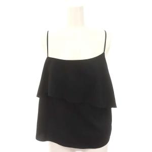 24SS フリルキャミ カットソー クロップド プルオーバー 36 黒 ブラック