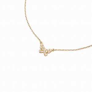 AHKAH vivian couture バタフライパヴェ ブレスレット K18 ダイヤ 0.06ct ゴールド