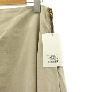 MADISONBLUE MAXI FLARE BACK SATIN SK フレアスカート 02 モカ