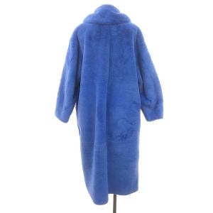 SNIDEL 22AW Sustainaファーステンカラーロングコート 青 ブルー
