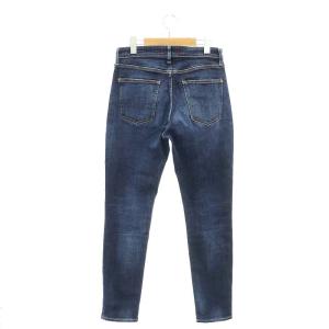 RED CARD ANNIVERSARY ハイライズ テーパード デニムパンツ ジーンズ USED加工 26 紺 インディゴ