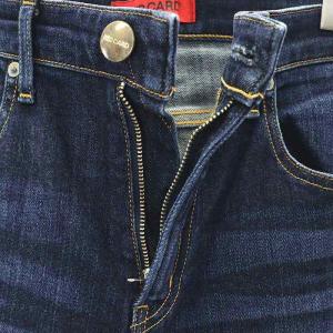 RED CARD ANNIVERSARY ハイライズ テーパード デニムパンツ ジーンズ USED加工 26 紺 インディゴ