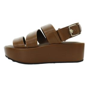 TOD'S サンダル プラットフォーム 厚底 ストラップ レザー ベルト 35 22.5cm 茶 ブラウン