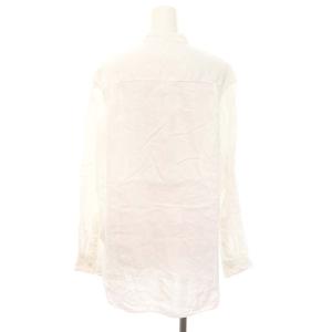 GALERIE VIE 22SS リネン スタンドカラーシャツ 長袖 36 白 ホワイト
