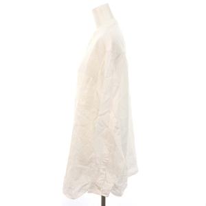 GALERIE VIE 22SS リネン スタンドカラーシャツ 長袖 36 白 ホワイト