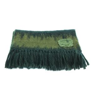 Mame Kurogouchi Wool Mohair Knitted Scarf マフラー ストール フリンジ モスグリーン 緑 MM22FW-AC504