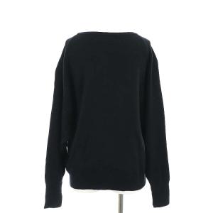 Plage 22AW スムースドルマンプルオーバーニット セーター 長袖 ウール 黒 ブラック