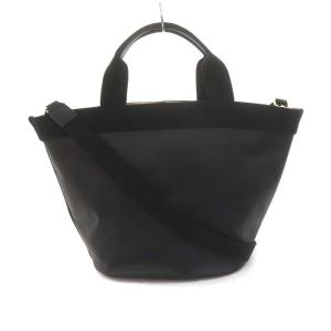 TOCCA BATEAU PVC CANVAS トートバッグ 2way ショルダーバッグ ロゴ 撥水加工 黒 ブラック ゴールド色