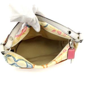 COACH シグネチャー ミニハンドバッグ チャーム 白 マルチカラー ホワイト