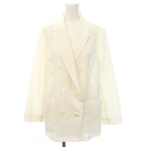シアージャケット テーラードジャケット ダブル 36 白 ホワイト /DF OS SH