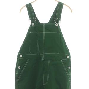 nagonstans ダブルクロスストレッチ オーバーオール パンツ ストレッチ M 緑 グリーン