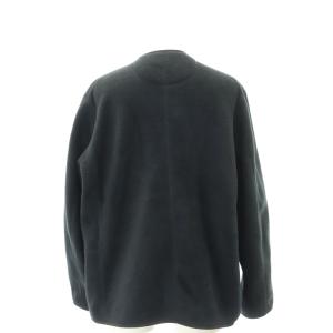 DANTON FLEECE COLLARLESS JACKET ジャケット フリース ノーカラー ロゴワッペン 36 黒 ブラック