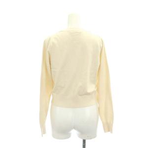 SNIDEL ラメ刺繍 ハートボタン カーディガン 長袖 アイボリー