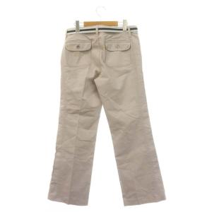BURBERRY LONDON セミフレアパンツ ジッパーフライ コットン 42 ライトグレー