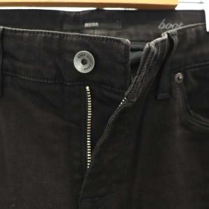 HUGO BOSS ブーツカット デニムパンツ ジーンズ カラー IT29/34 M 黒 ブラック