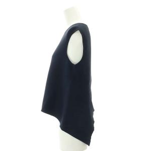 EPOCA ノースリーブ リブニット セーター プルオーバー 40 L 紺 ネイビー