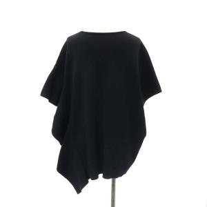 ADORE 22SS ドライストレッチサイドラッフルニット セーター 半袖 プルオーバー 38 M 濃紺