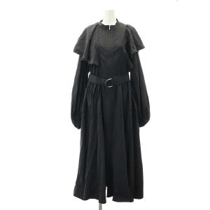 ELENDEEK 23SS ペーパーナイロンアシンメトリーコート アウター ベルト付き 2 M 濃紺 /YQ OS