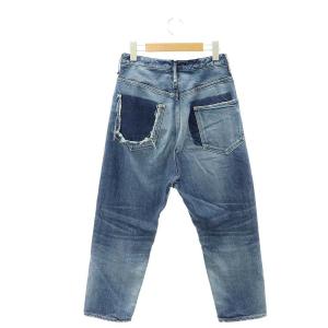 upper hights THE RASCAL デニムパンツ ジーンズ インディゴ ダメージ加工 21 XXS 青 ブルー