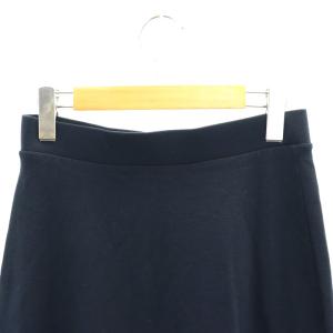 EVERYDAY I LIKE Jersey フレアスカート ロング ストレッチ 紺 ネイビー